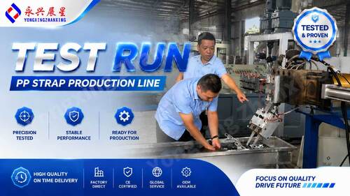 Tin tức công ty mới nhất về 2-Strap PP Strap Production Line Successfully Tested for Hebei Customer | Yongxing Zhanxing