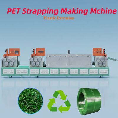 Giá tốt. Đường dây sản xuất dây đai PET một vít với vật liệu vít 38CrMoALA, Capacity 250-500 KG / H và Mô hình đinh ấn tùy chỉnh trực tuyến
