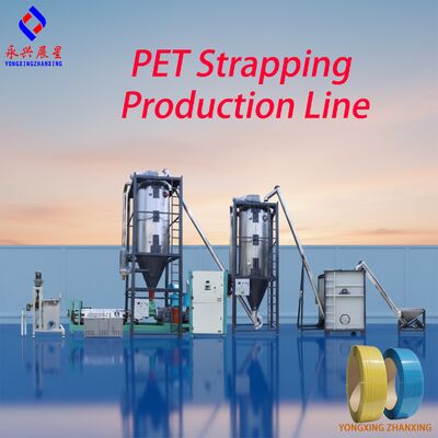 Dây chuyền sản xuất dây đai PET một trục vít tự động hoàn toàn, độ chính xác cao để sản xuất dây đai PET